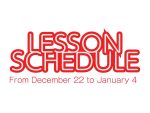 12/22-1/4のレッスンスケジュールのご案内(2025年)